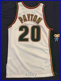 Nba jersey gamer Gary Payton jersey used Seattle Sonics jersey game issued LOA