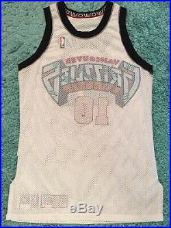 Nba jersey gamer mike bibby jersey used vancouver grizzlies jersey game issued