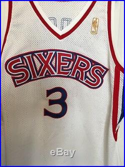 New Allen Iverson 1996-97 Philadelphia 76ers Home Jersey Size 50+4 Game Issued