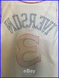 New Allen Iverson 1996-97 Philadelphia 76ers Home Jersey Size 50+4 Game Issued