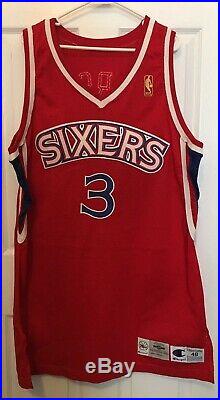 New Allen Iverson 1996-97 Philadelphia 76ers Road Jersey Size 48+4 Game Issued