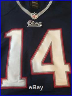 New England Patriots game worn used team issued Nike jersey #14 Braxton Berrios