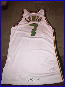 New Nike Game Issued Rashard Lewis Seattle Supersonics Jersey Sz 48+4 Length