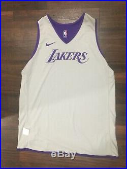 New Nike Men's LA Lakers NBA Team Issued Reversible Practice Game Jersey Size XL
