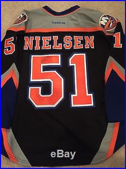 New York Islanders Signed Jersey Game Issued Frans Nielsen Reebok Edge Size 56