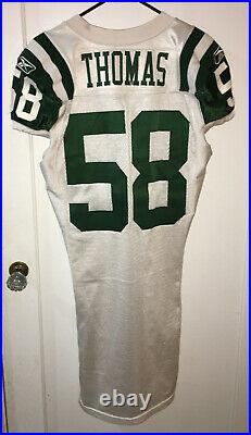 New York Jets BRYAN THOMAS #58 Game-Worn/ISSUED Jersey 2010 Size 44