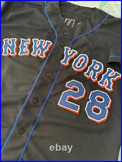 New York Mets Game Issued Worn 1999 Bobby Jones Road Black Jersey Size 48