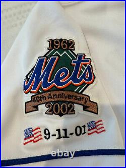 New York Mets Game Issued Worn 2002 Ty Wigginton Home Jersey Size 48