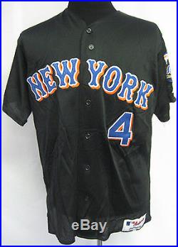 New York Mets Robin Ventura #4 Game Issued Possibly Used Black BP Jersey 5672