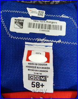 New York Rangers #73 Game Issued Blue Home Jersey Reebok 58 DP40489