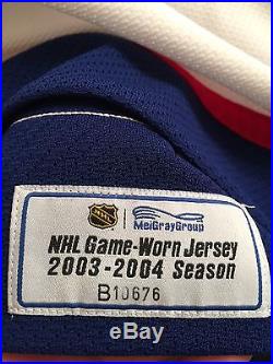 New York Rangers Dan LaCouture sz. 58 Game Worn/Issued NHL Vintage Third Jersey