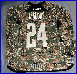 New York Rangers Ryan Malone Team Issued Military Appreciation Night Warmup