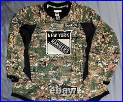 New York Rangers Ryan Malone Team Issued Military Appreciation Night Warmup