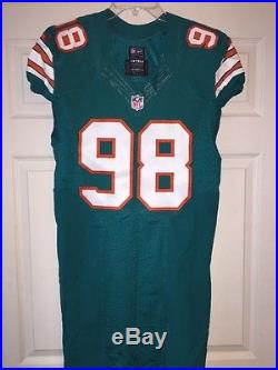 Nick Williams #98 Miami Dolphins Game Issued Jersey 2015 Throwback