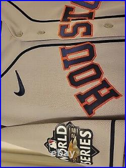 Nike 2022 Houston Astros World Series Trey Mancini Team Issued Game Jersey 46