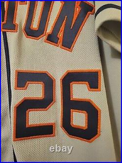 Nike 2022 Houston Astros World Series Trey Mancini Team Issued Game Jersey 46