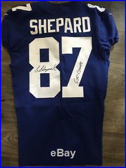 Nike NFL New York Giants Game Worn Used Issued Jersey Sz 38 Sterling Sheppard 87