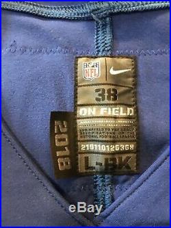 Nike NFL New York Giants Game Worn Used Issued Jersey Sz 38 Sterling Sheppard 87