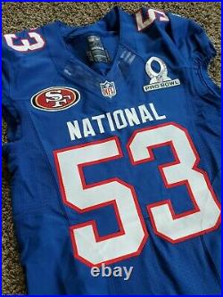 Nike Team Issued Navorro Bowman 49ers 2012 NFL Pro Bowl Football Jersey 42 Game