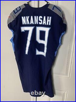 Nike Tennessee Titans 2021 Game Issued Jersey Sz 48 Nkansah #79 Football Stitch