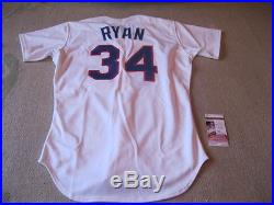 Nolan Ryan 1990 Game Issued used Texas Rangers 34 Jersey Signed RARE JSA