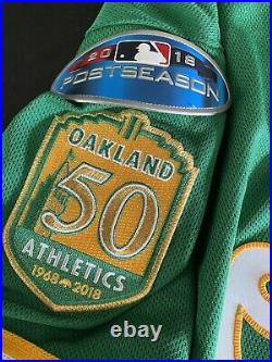 Oakland Athletics 2018 Game Issued Jersey Size 44 Jonathon Lucroy Kelly Green