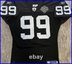 Oakland Raiders 2008 Game Issued Warren Sapp Signed Black & Silver Jersey Auto