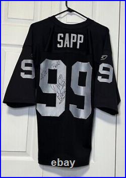 Oakland Raiders 2008 Game Issued Warren Sapp Signed Black & Silver Jersey Auto