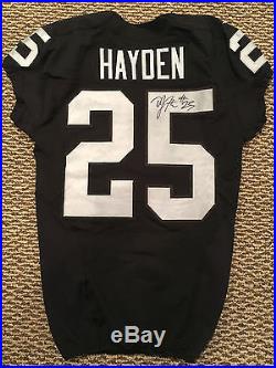 Oakland Raiders Game Worn Issued Used Jersey Shows Use Dj Hayden