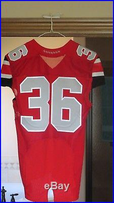 Ohio State Buckeyes 2013 Authentic Game Issued Used Jersey sz 44