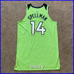 Omari Spellman Minnesota Timberwolves Team Game Issued Nike Jersey Green 2XL 54