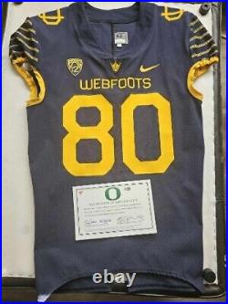 Oregon Ducks 2016 Game Issued WithCoa Spring Game Support the Troops Jersey Sz 42