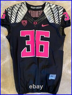 Oregon Ducks Breast Cancer Jersey Game Issued Jersey 100% Authentic