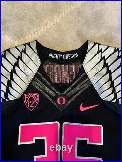 Oregon Ducks Breast Cancer Jersey Game Issued Jersey 100% Authentic