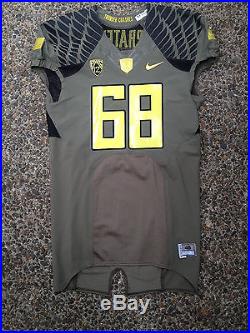 Oregon Ducks Game Football Jersey Authentic Nike Team Issued Support Our Troops