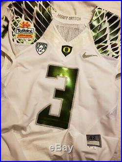 Oregon Ducks Nike Authentic Team Issue Unworn Game Jersey with Fiesta Bowl Patch