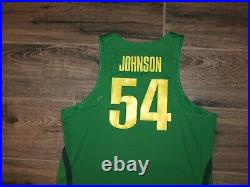 Oregon Ducks Will Johnson NCAA Basketball Jersey Game Used Player Issue Nike 48