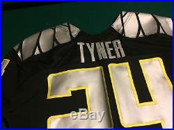 Oregon Ducks YellowithSilver/Black Nike Game Issued / Worn Jersey #24 Tyner