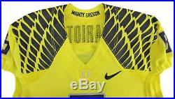 Oregon Marcus Mariota Signed Yellow Nike Game Issued Jersey BAS #Q65587