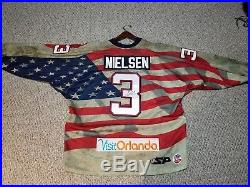 Orlando Solar Bears Carl Nielsen Game Issued! Hockey Jersey ECHL Patriotic USA