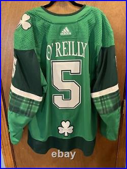 Ottawa Senators Game Issued Jersey 2019-20 St. Patrick's Day Warmup Reilly 56