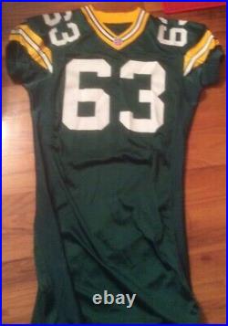 Packers 2000 Game Worn/ Issued Jersey, No 63 (Raleigh McKenzie)