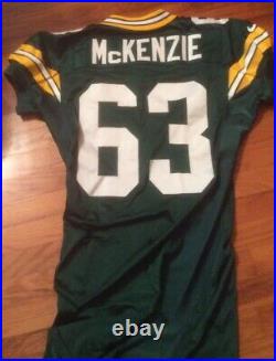 Packers 2000 Game Worn/ Issued Jersey, No 63 (Raleigh McKenzie)