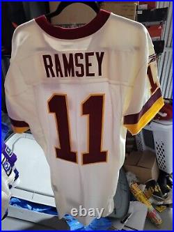 Patrick Ramsey WASHINGTON REDSKINS GAME ISSUED WORN white with patch rare JERSEY