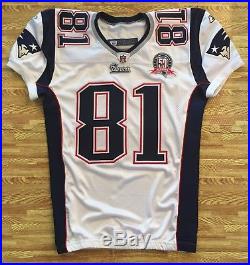 Patriots Randy Moss #81 2009 50th Anniversary Game Cut Issued Jersey HOF