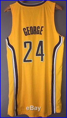 Paul George Signed Indiana Pacers Autographed Game Issued NBA Jersey (JSA COA)