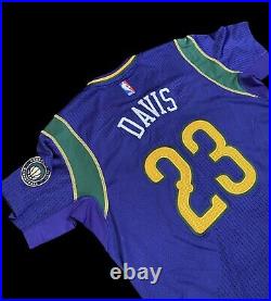 Pelicans Mardi Gras Anthony Davis Game Jersey Use Issue Worn Lakers Champion NBA