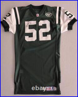 Pepper Johnson Signed New York Jets 1998 Game Issue Jersey Ed Block Award COA