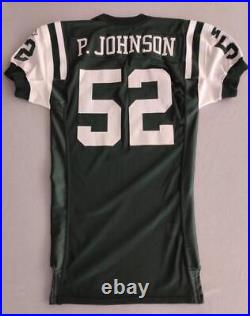 Pepper Johnson Signed New York Jets 1998 Game Issue Jersey Ed Block Award COA