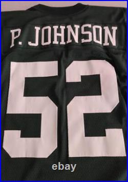 Pepper Johnson Signed New York Jets 1998 Game Issue Jersey Ed Block Award COA